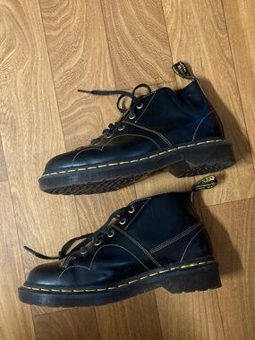 Dr. Martens Church Vintage Monkey Boots Black Leather Men’s 6 Women’s 7 EU 38